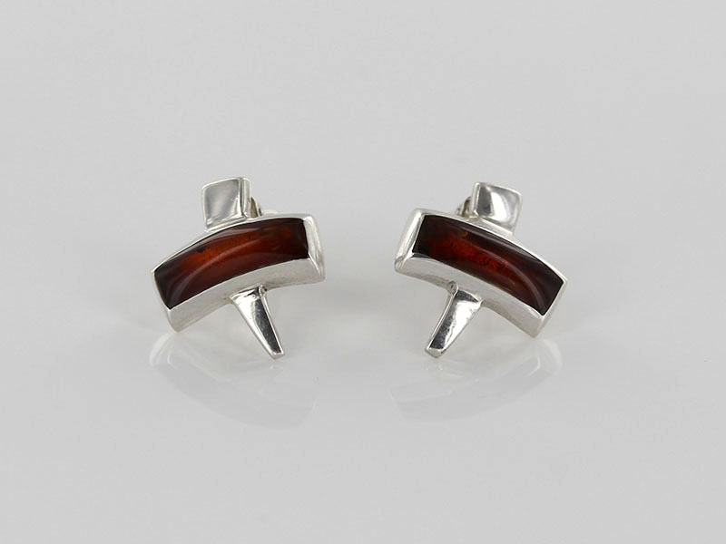 Clip on Earrings German Baltic Amber 925 Silver Handmade CL020 RRP£165!!! - Image 12