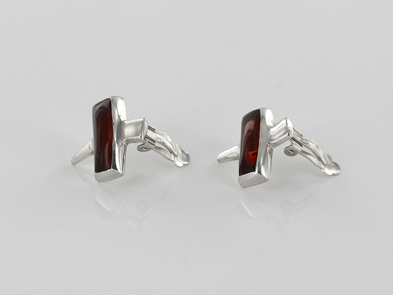 Clip on Earrings German Baltic Amber 925 Silver Handmade CL020 RRP£165!!! - Image 4