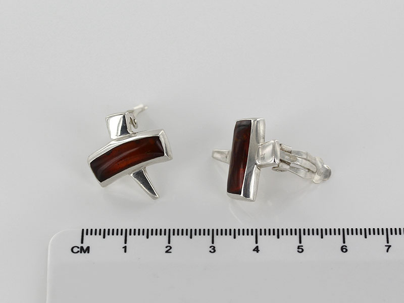 Clip on Earrings German Baltic Amber 925 Silver Handmade CL020 RRP£165!!! - Image 6
