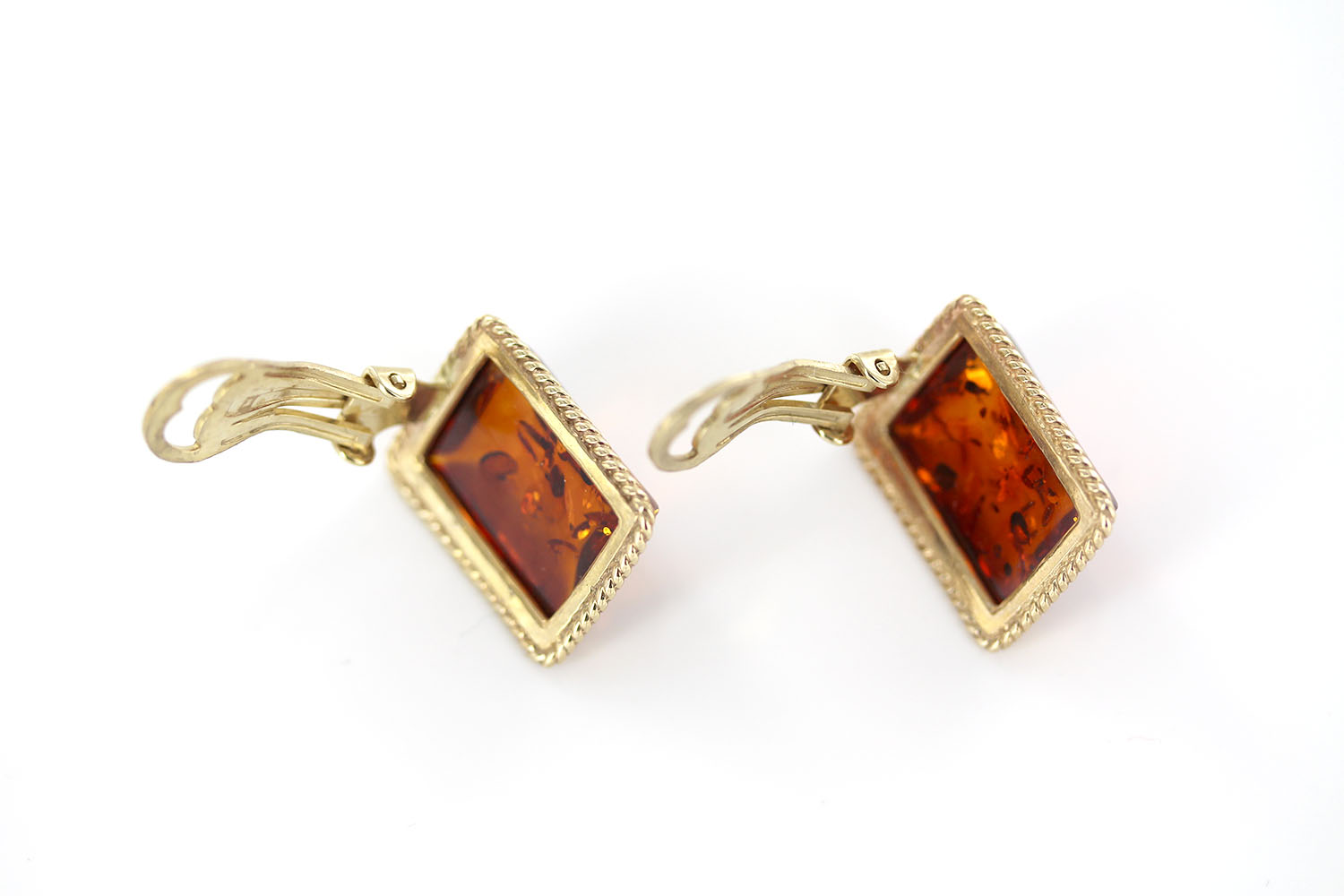 ITALIAN HANDMADE German BALTIC AMBER CLIP-ON EARRINGS 9ct GOLD-GCL0014 RRP£895!!! - Image 11