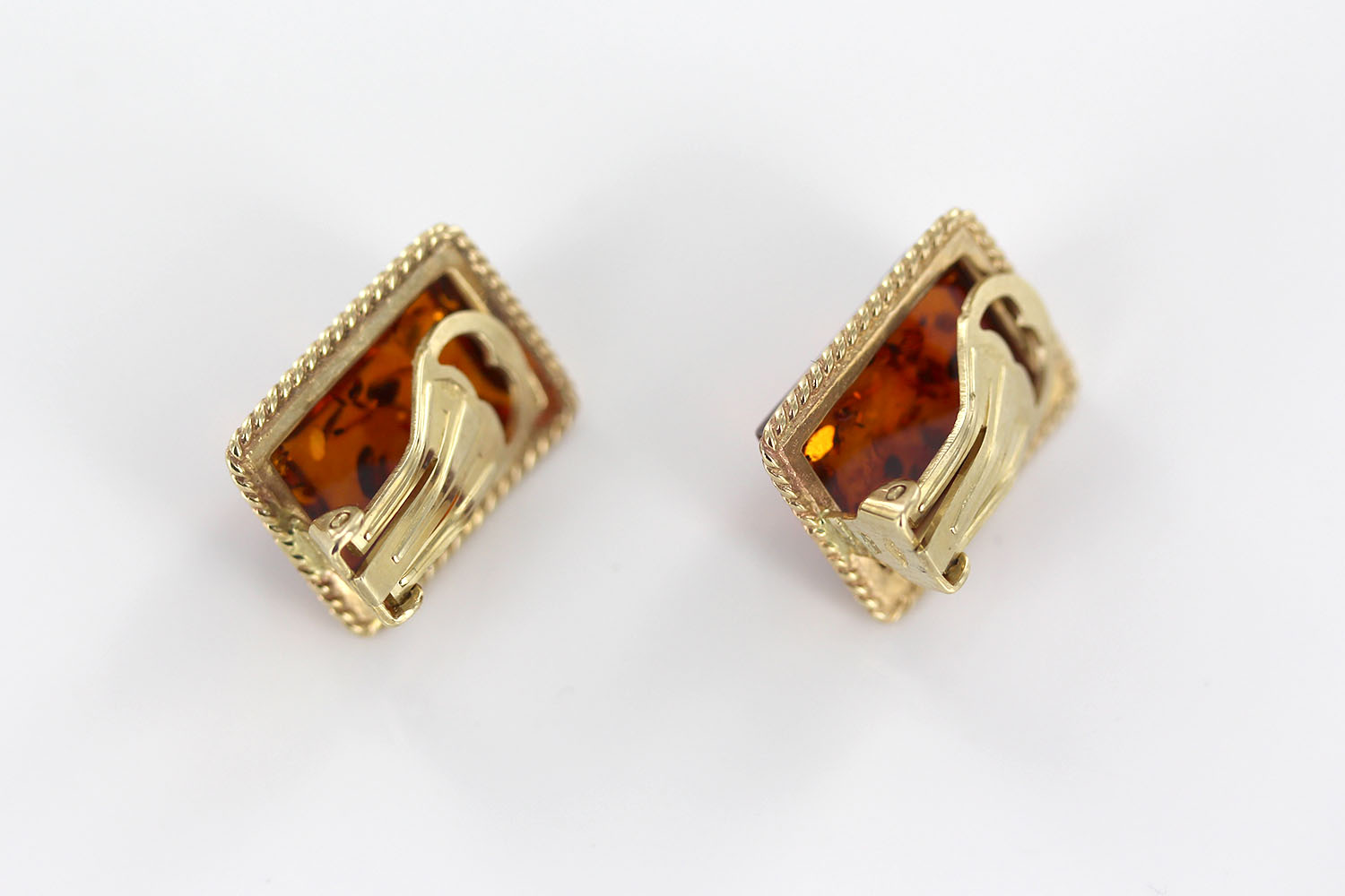 ITALIAN HANDMADE German BALTIC AMBER CLIP-ON EARRINGS 9ct GOLD-GCL0014 RRP£895!!! - Image 13
