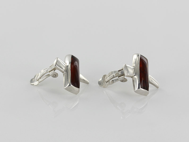 Clip on Earrings German Baltic Amber 925 Silver Handmade CL020 RRP£165!!! - Image 9