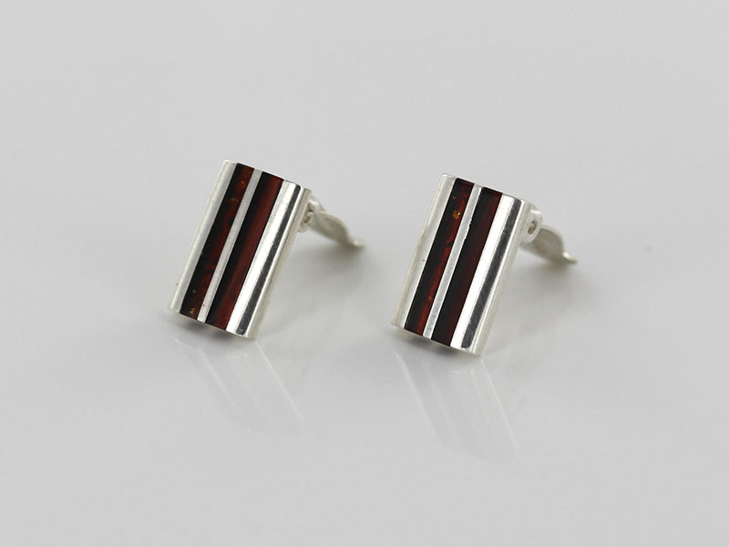 Clip on Earrings Elegant German Baltic Amber 925 Silver Handmade CL022 RRP£100!!! - Image 3