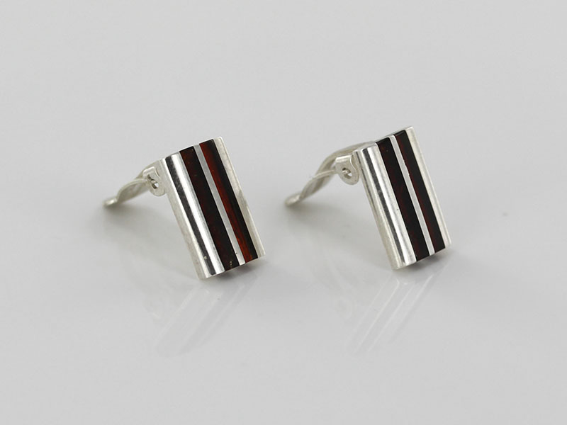 Clip on Earrings Elegant German Baltic Amber 925 Silver Handmade CL022 RRP£100!!! - Image 4