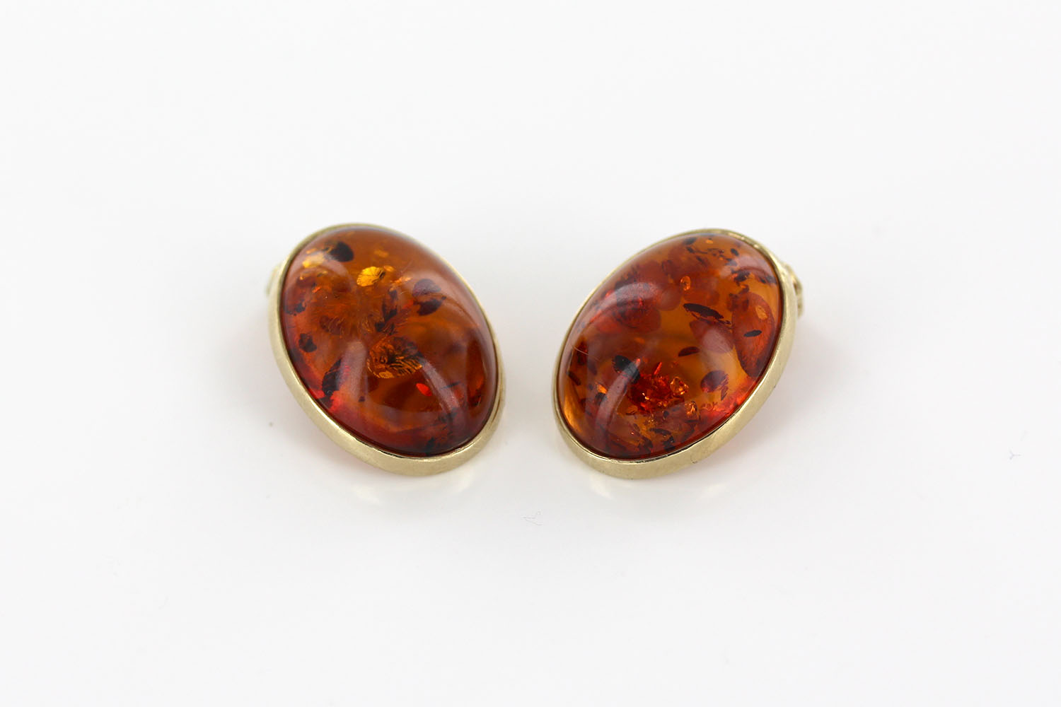 Italian Handmade German Baltic Amber Clip-On Earrings 9ct Gold-GCl0016 RRP£895!!! - Image 3