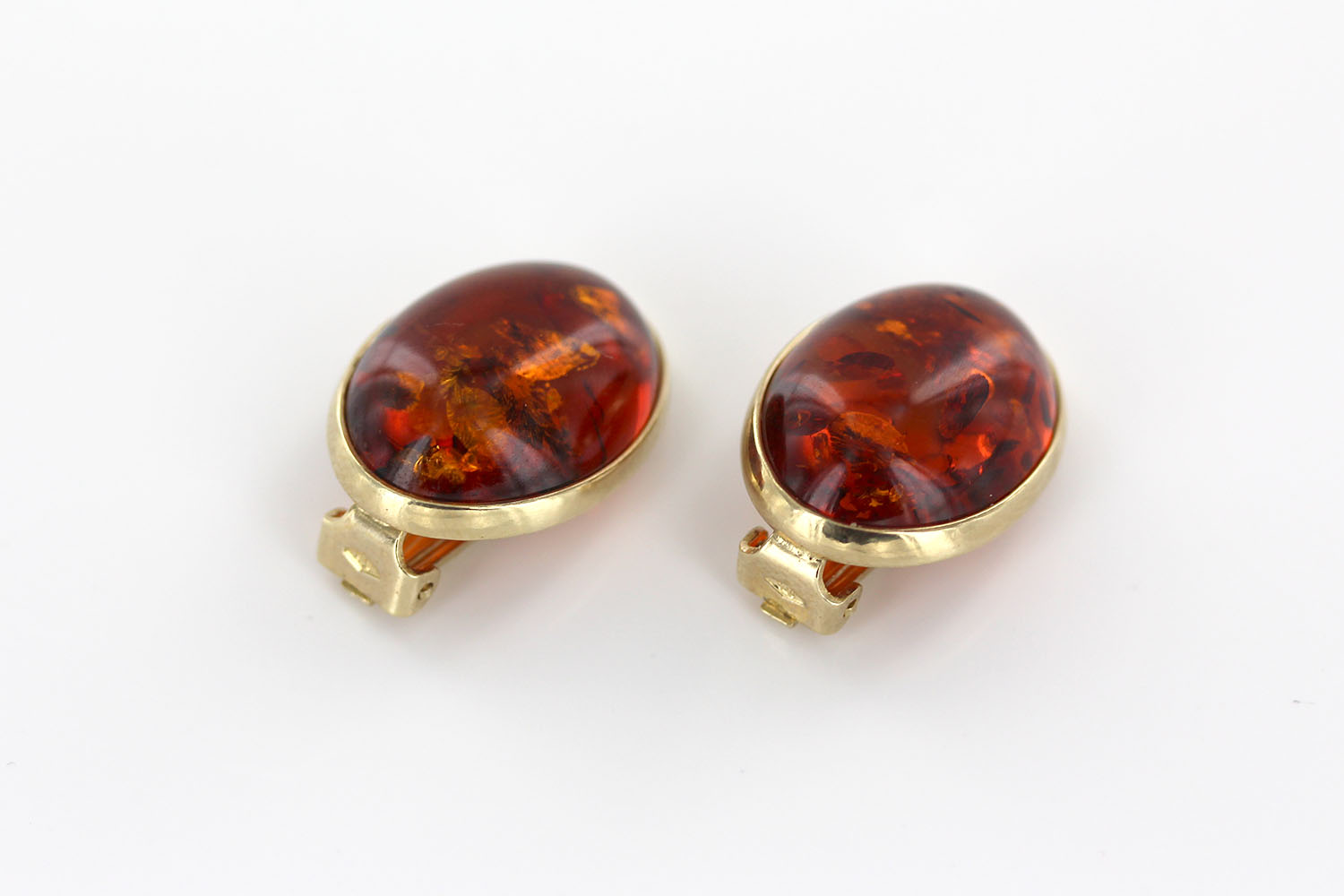 Italian Handmade German Baltic Amber Clip-On Earrings 9ct Gold-GCl0016 RRP£895!!! - Image 12