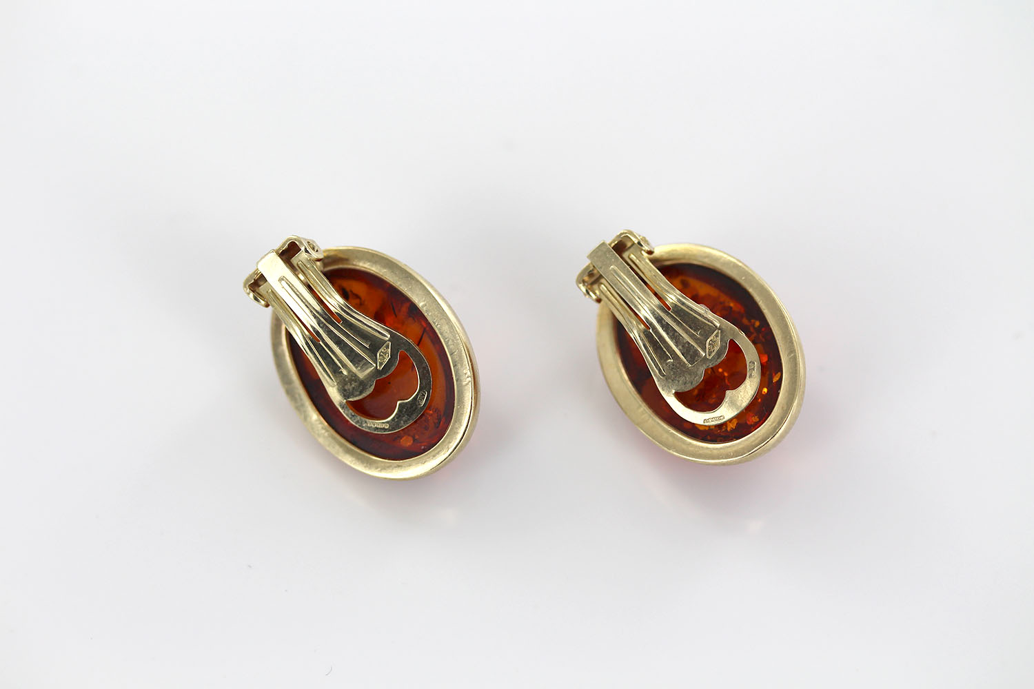 Italian Handmade German Baltic Amber Clip-On Earrings 9ct Gold-GCl0016 RRP£895!!! - Image 10