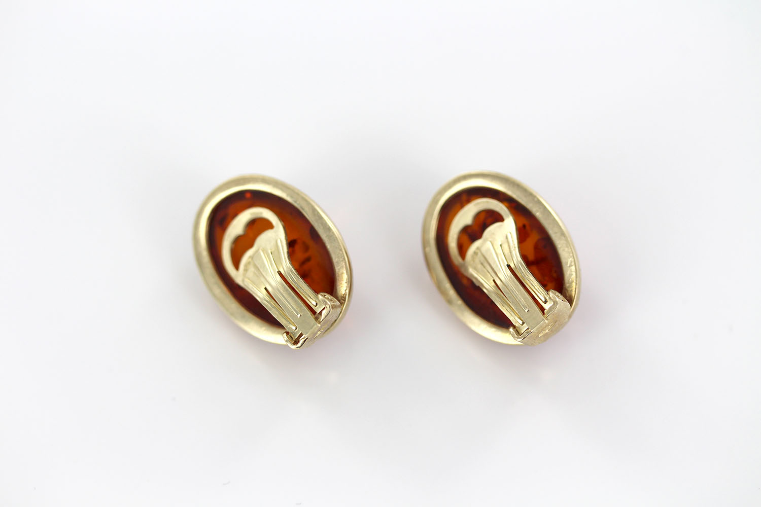 Italian Handmade German Baltic Amber Clip-On Earrings 9ct Gold-GCl0016 RRP£895!!! - Image 8