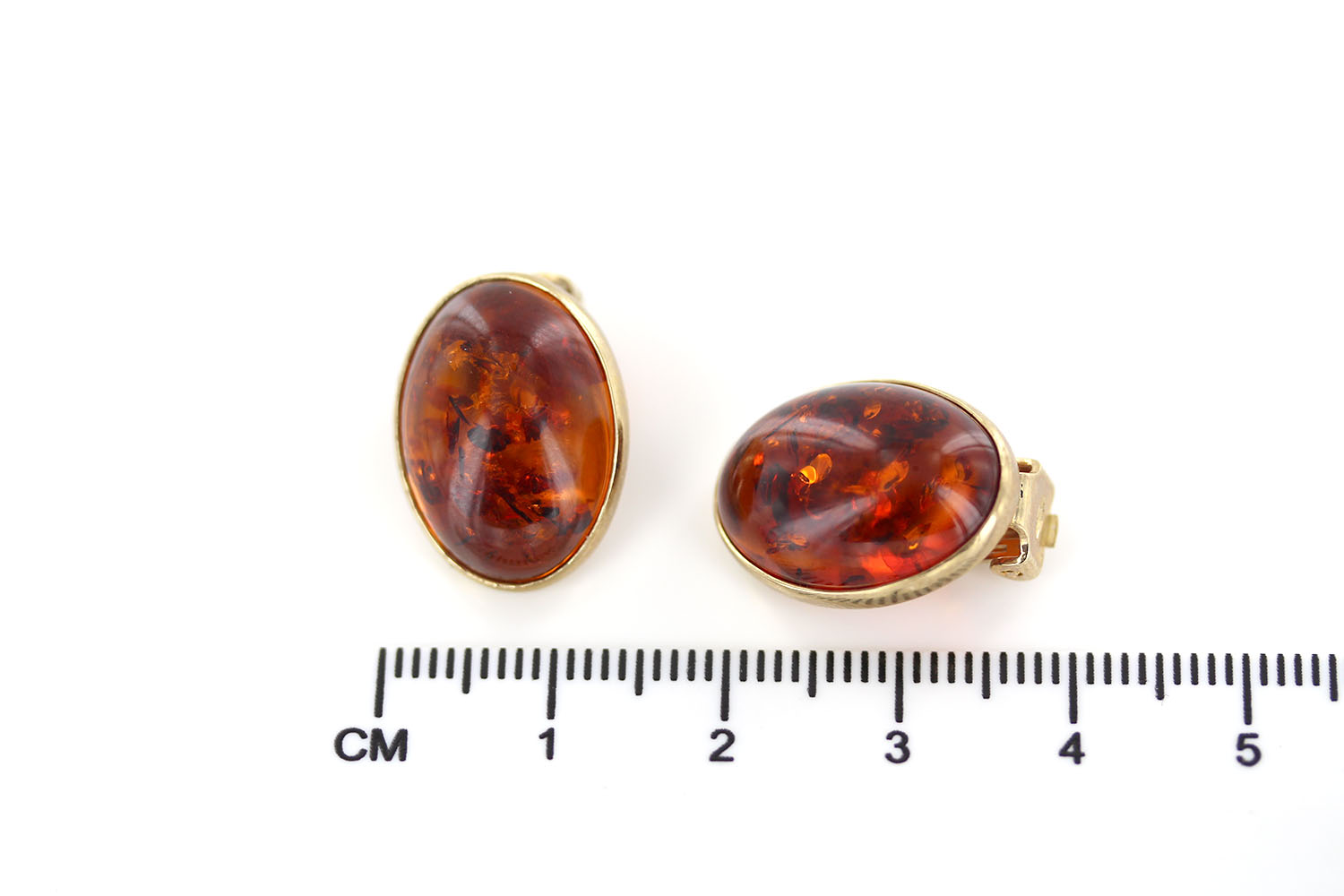 Italian Handmade German Baltic Amber Clip-On Earrings In 9ct Gold-GCL0017 RRP£795!!! - Image 5