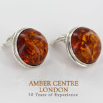 Large Clip on Earrings German Elegant Baltic Amber 925 Silver Handmade CL024 RRP£165!!!