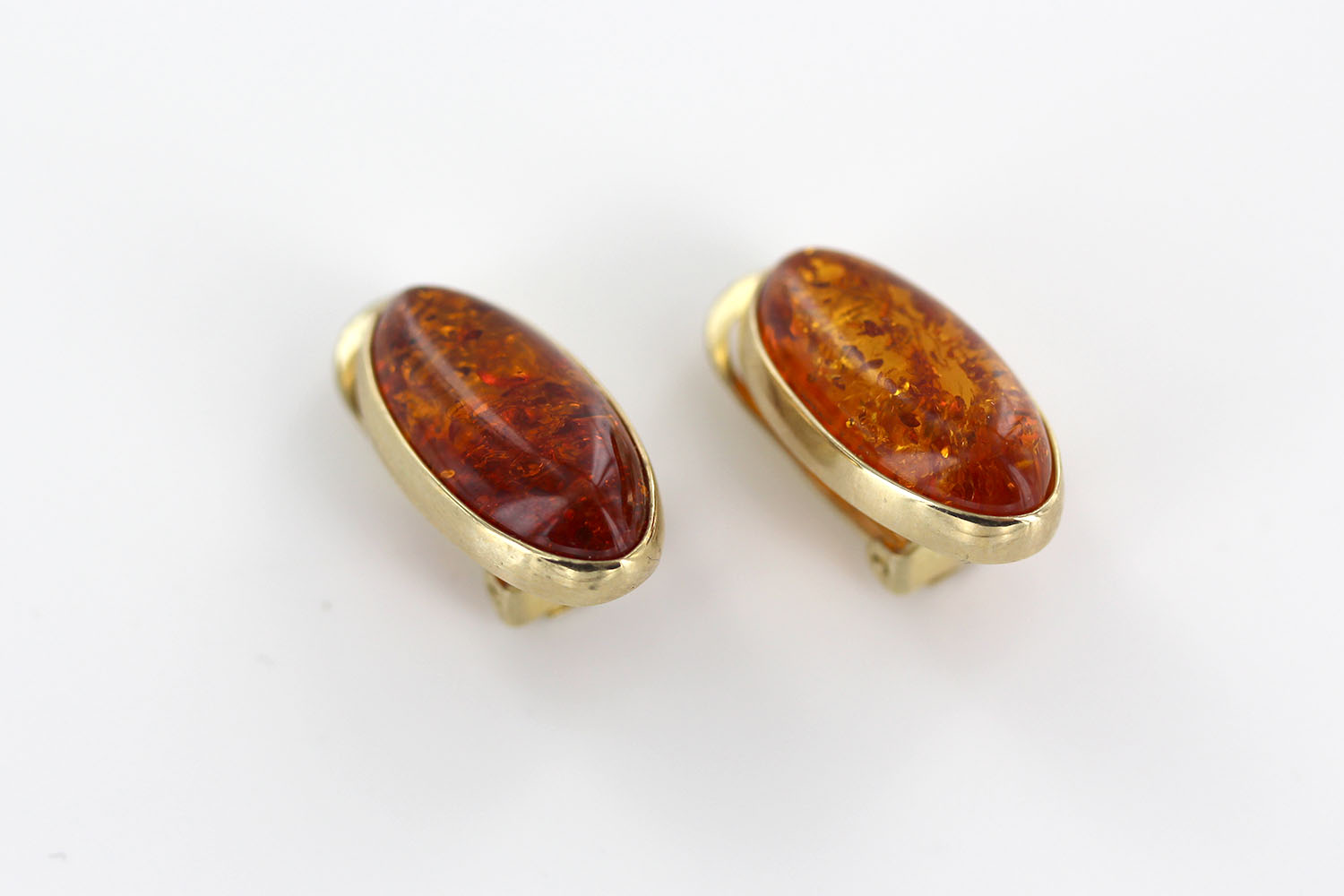 Italian Handmade German Baltic Amber Clip-On Earrings In 9ct Italian Gold GCL0023 RRP£795!!! - Image 11