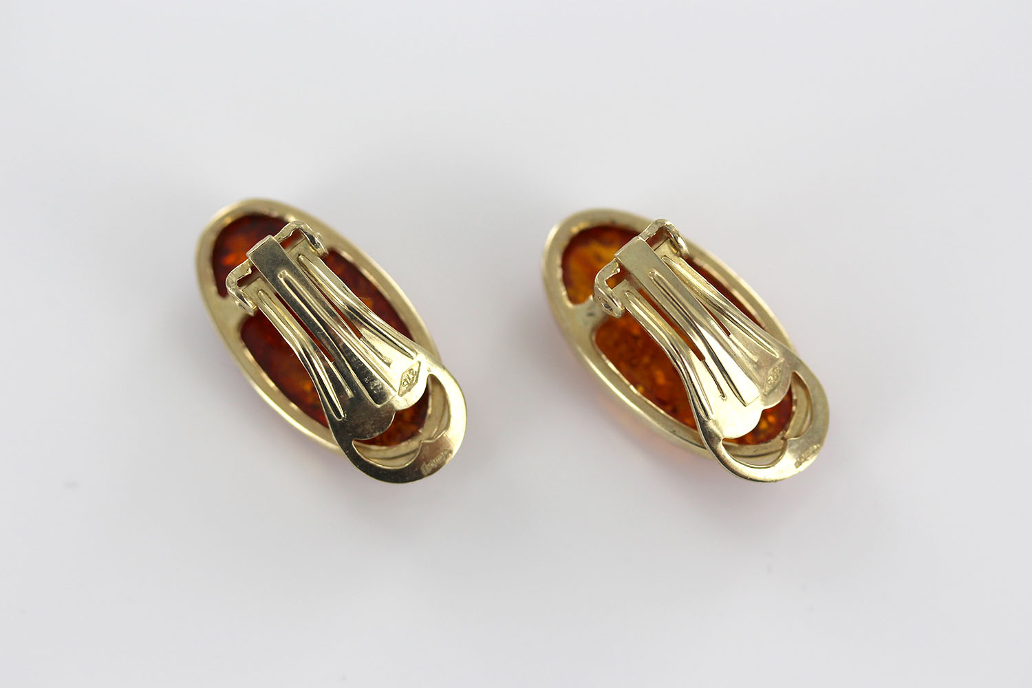 Italian Handmade German Baltic Amber Clip-On Earrings In 9ct Italian Gold GCL0023 RRP£795!!! - Image 10