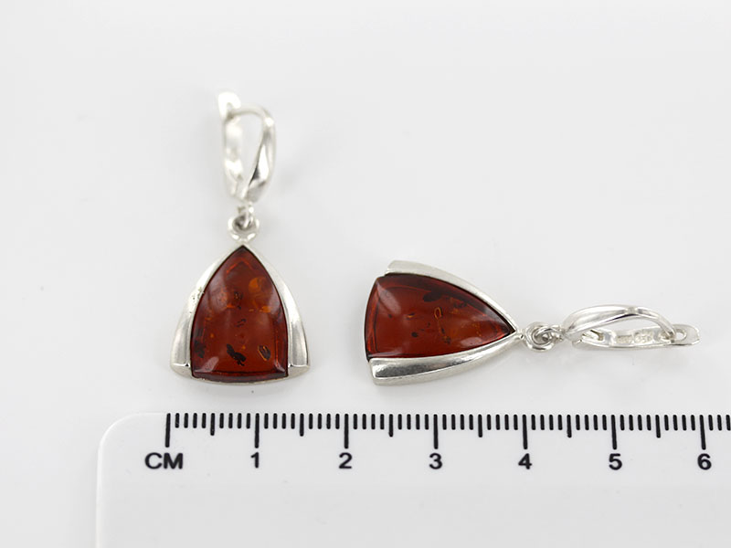 GERMAN BALTIC AMBER HANDMADE MODERN EARRINGS 925 SILVER E0030 RRP£95!!! - Image 7