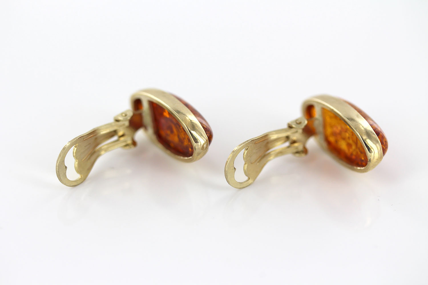 Italian Handmade German Baltic Amber Clip-On Earrings In 9ct Italian Gold GCL0023 RRP£795!!! - Image 9