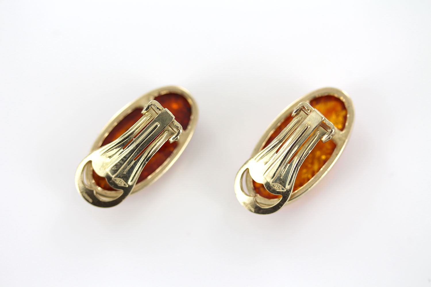 Italian Handmade German Baltic Amber Clip-On Earrings In 9ct Italian Gold GCL0023 RRP£795!!! - Image 8