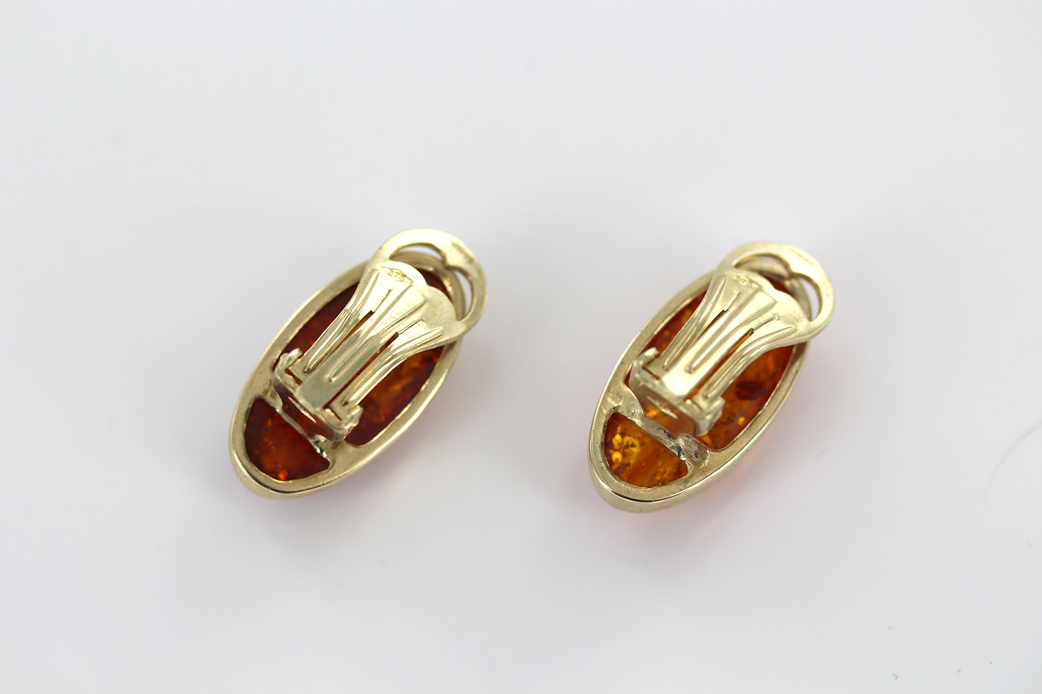 Italian Handmade German Baltic Amber Clip-On Earrings In 9ct Italian Gold GCL0023 RRP£795!!! - Image 7