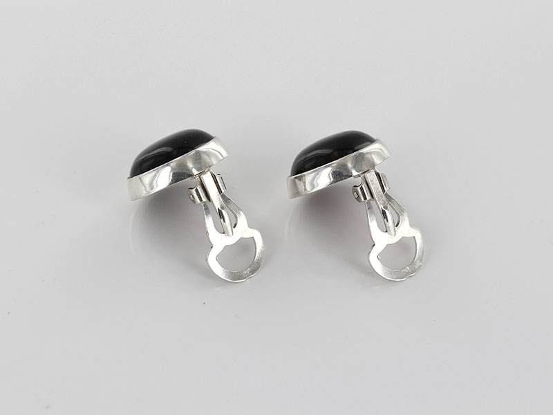 Italian Made Baltic Dark Cherry German Amber Clip on Earrings 925 Silver Handmade CL028 RRP£145!!! - Image 3