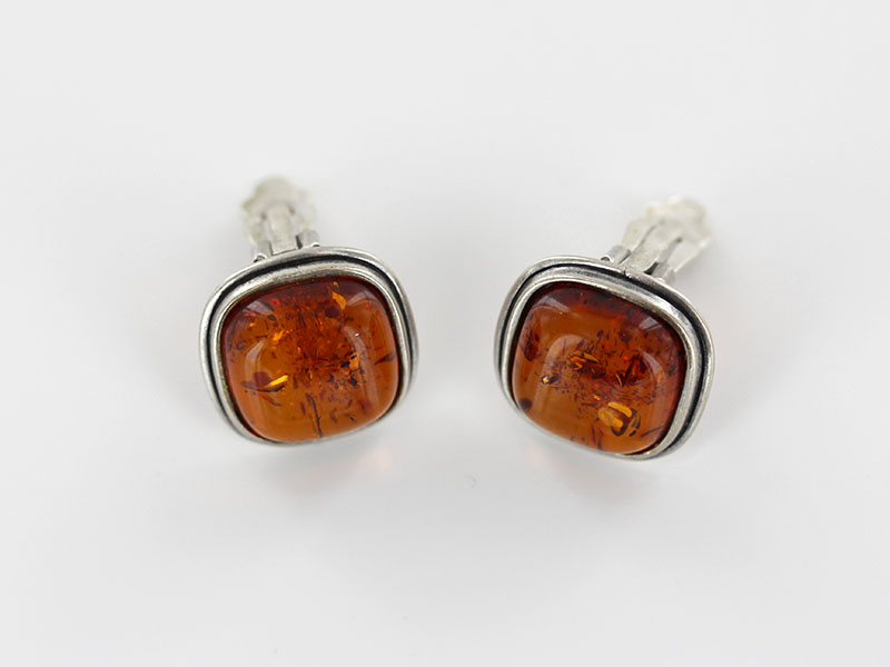 Clip on Earrings Elegant German Baltic Amber 925 Silver Handmade CL029 RRP£125!!! - Image 3