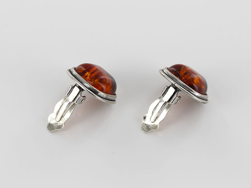 Clip on Earrings Elegant German Baltic Amber 925 Silver Handmade CL029 RRP£125!!! - Image 6