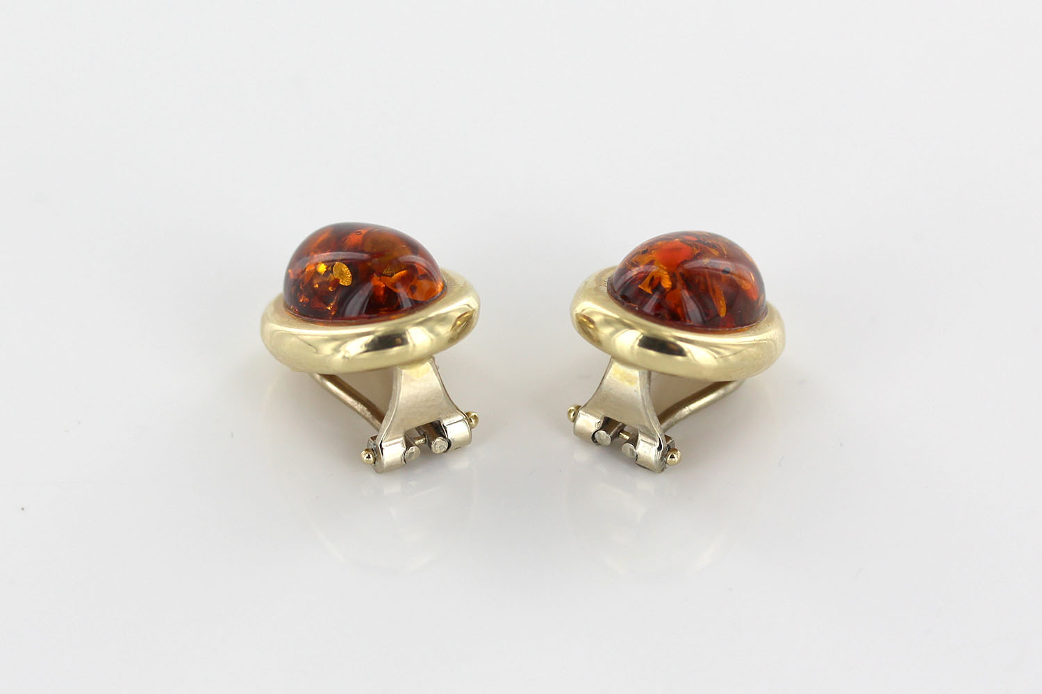 Italian Hand Made Unique German Baltic Amber Clip-On Earrings In 14 Ct Gold - GCL0516 RRP£1300!!! - Image 8