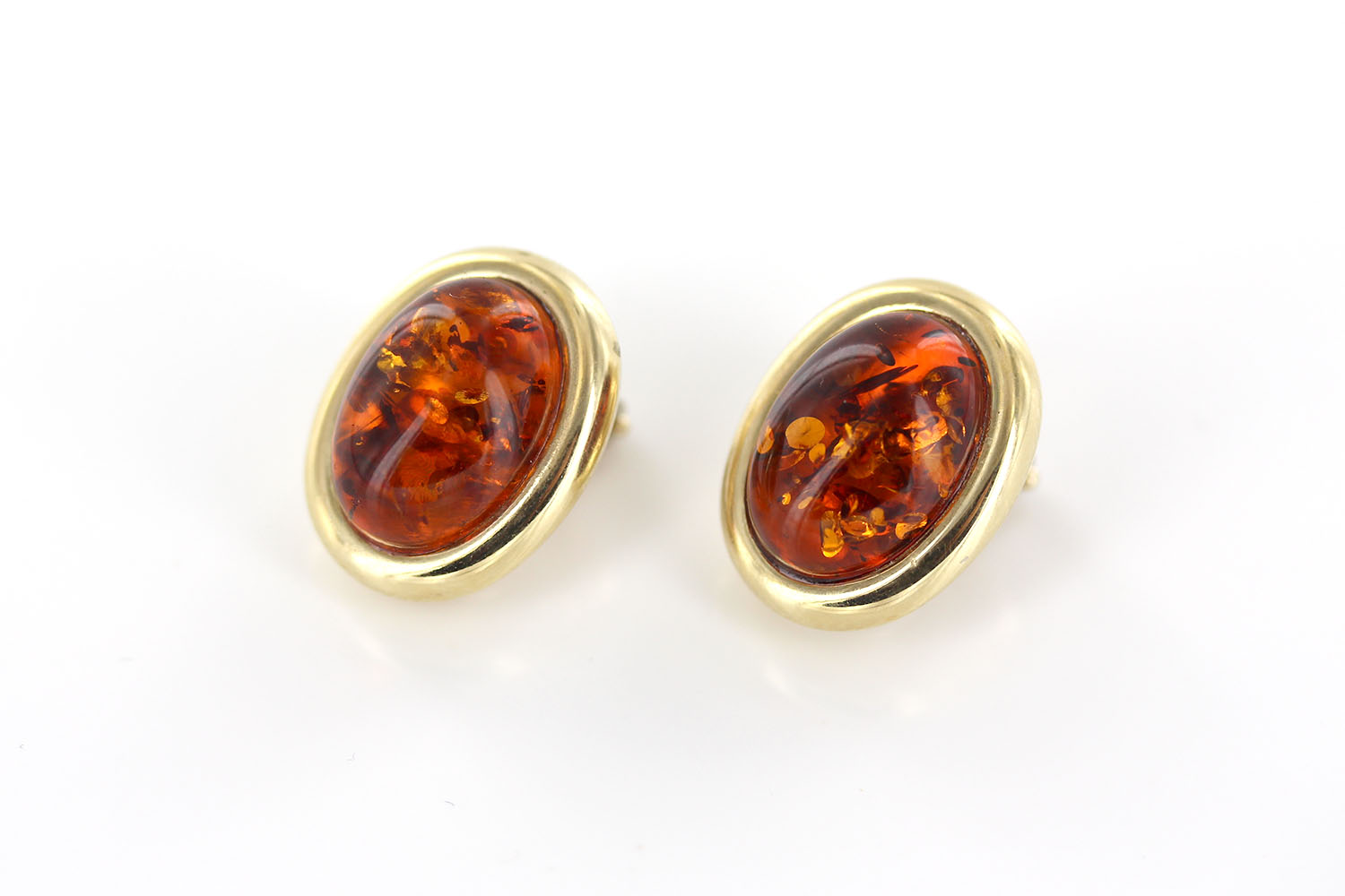 Italian Hand Made Unique German Baltic Amber Clip-On Earrings In 14 Ct Gold - GCL0516 RRP£1300!!! - Image 9