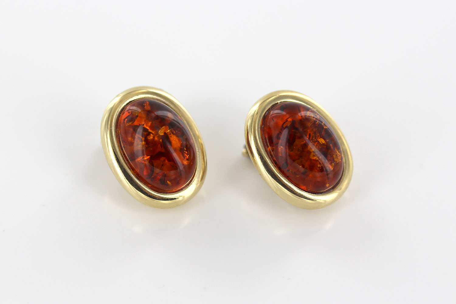 Italian Hand Made Unique German Baltic Amber Clip-On Earrings In 14 Ct Gold - GCL0516 RRP£1300!!! - Image 10