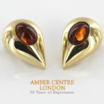 Italian Made Unique Baltic Amber Clip On Earrings In 14 Ct Gold Yellow/White - GCl0112 RRP£1500!!!