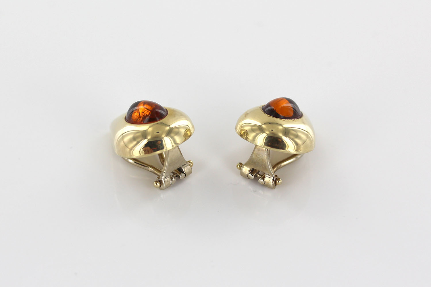 Italian Made Unique Baltic Amber Clip On Earrings In 14 Ct Gold Yellow/White - GCl0112 RRP£1500!!! - Image 5