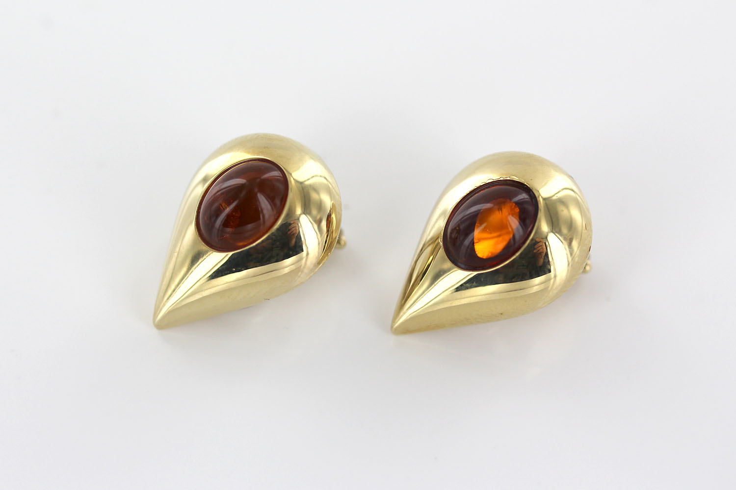 Italian Made Unique Baltic Amber Clip On Earrings In 14 Ct Gold Yellow/White - GCl0112 RRP£1500!!! - Image 7