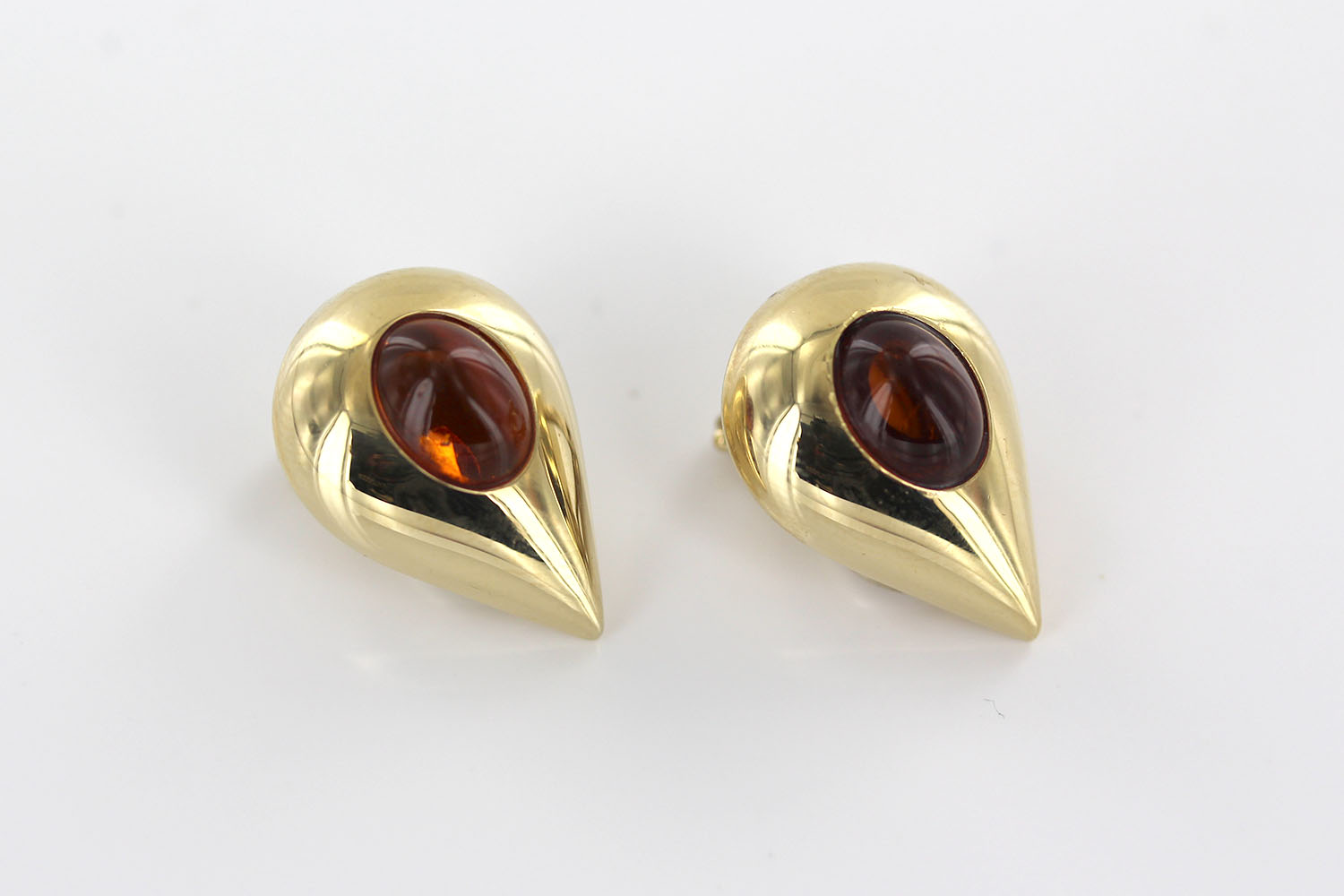 Italian Made Unique Baltic Amber Clip On Earrings In 14 Ct Gold Yellow/White - GCl0112 RRP£1500!!! - Image 8