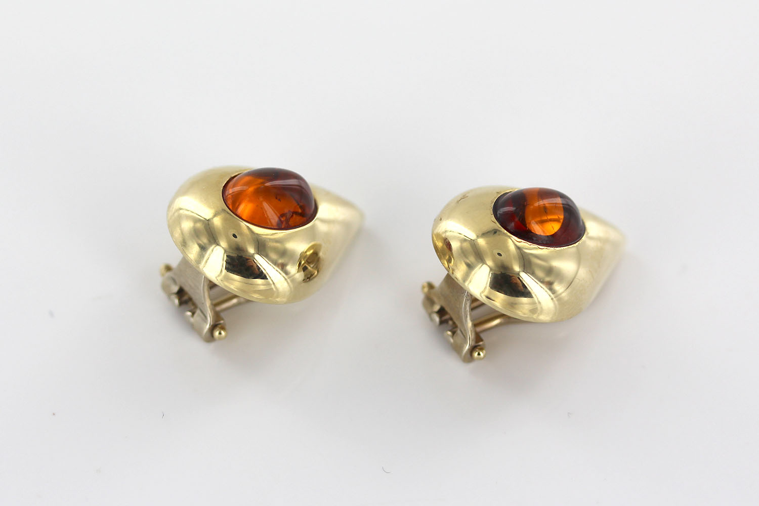 Italian Made Unique Baltic Amber Clip On Earrings In 14 Ct Gold Yellow/White - GCl0112 RRP£1500!!! - Image 9