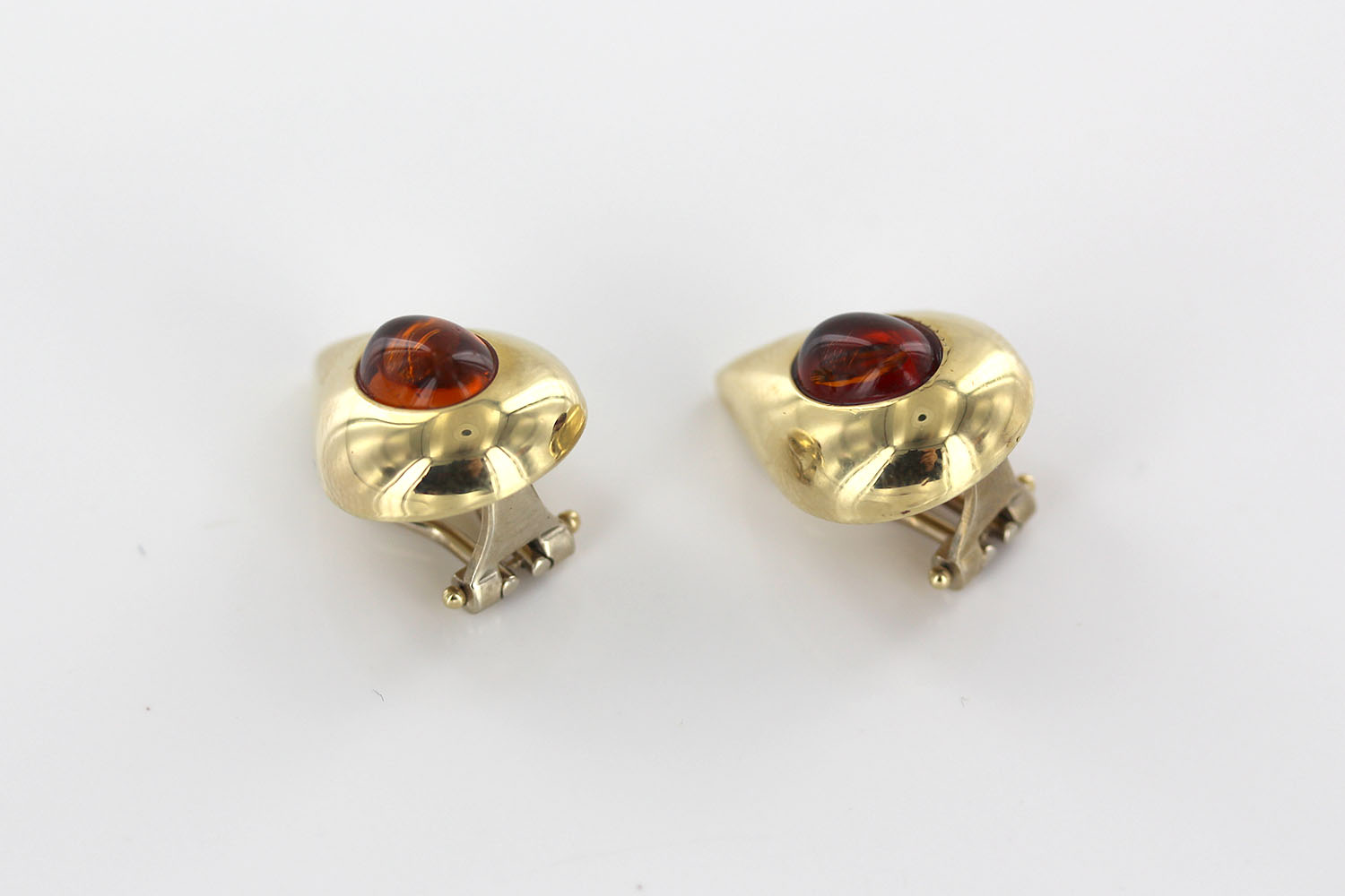 Italian Made Unique Baltic Amber Clip On Earrings In 14 Ct Gold Yellow/White - GCl0112 RRP£1500!!! - Image 10