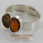 German Bangle Baltic Amber Handmade Solid 925 Sterling Silver - BAN024 - RRP£675!!!