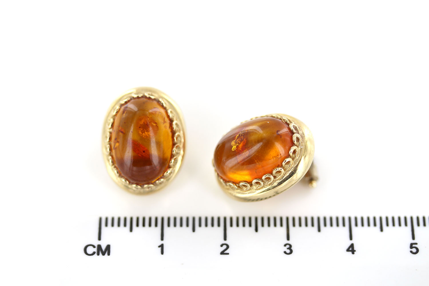 Italian Handmade Unique German Baltic Amber Clip-On Earrings In 14 Ct Solid Gold GCL0011 RRP£1400!!! - Image 11
