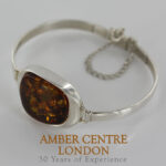 German Green Baltic Amber Handmade Bangle Solid 925 Sterling Silver - BAN048 - RRP£325!!!
