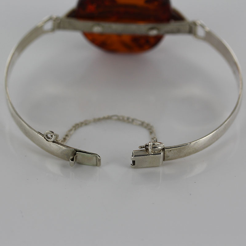 German Baltic Amber Handmade Bangle Solid 925 Sterling Silver - BAN049 - RRP£375!!! - Image 6