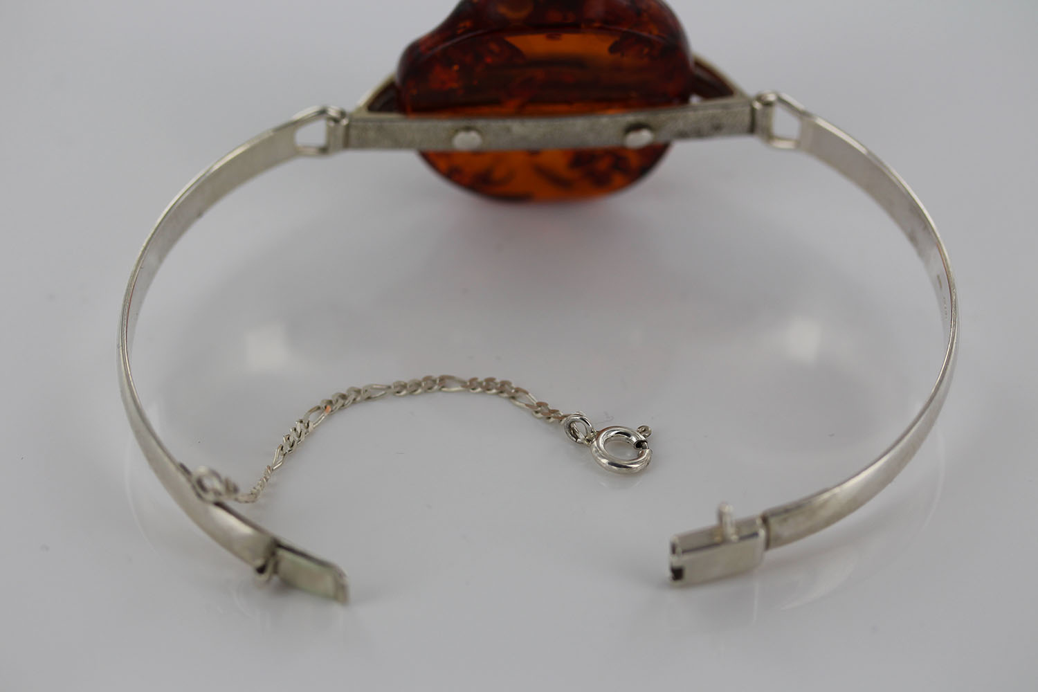 German Baltic Amber Handmade Bangle Solid 925 Sterling Silver - BAN049 - RRP£375!!! - Image 5