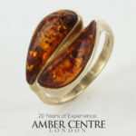 Italian Handmade Elegant German Baltic Amber Ring in 9ct solid Gold-GR0099 RRP£595!!! Size L(51), P(56)