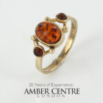 Italian Unique Handmade German Baltic Amber Ring in 9ct solid Gold- GR0202 RRP£395!!! L(52),M(53), N(54),