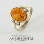 Italian Unique Handmade German Baltic Amber Ring in 9ct solid Gold- GR0225 RRP£295!!! N(54)