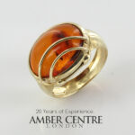 Italian Unique Handmade German Baltic Amber Ring in 9ct solid Gold- GR0227 RRP£595!!! M(52)