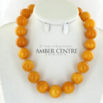 German Antique Butterscotch Handmade Baltic Amber Bead Necklace A0233 RRP£15000!!!
