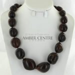 Dominican Large Blue Amber Beads Unique and RARE - A0181 RRP£7000!!!