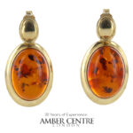 Italian Handmade German Baltic Amber In 9ct Gold Large Drop Earrings GE0004 RRP£795!!