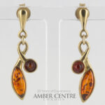 Italian Made German Baltic Amber Knot Style Earrings 9ct solid Gold GE0107 RRP£395!!!