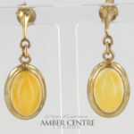 Italian Made Butterscotch German Baltic Amber 9ct Gold Earrings GE0114Y RRP£325!!!