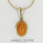 Italian Made Antique German Butterscotch Baltic Amber Pendant In 9ct solid Gold GP0005Y RRP£200!!!