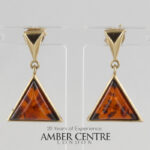 Italian Made Unique German Baltic Amber 9ct Gold Drop Earrings GE0265 RRP£495!!!