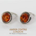 Clip on Earrings German Elegant Baltic Amber 925 Silver Handmade CL023 RRP£125!!!