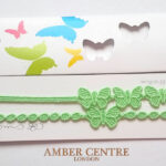 Italian Cruciani Butterfly Kids SET Necklace and Bracelet Colour Fluro Green RRP£25!!!